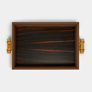 Bamboo and Leather Tray.1
