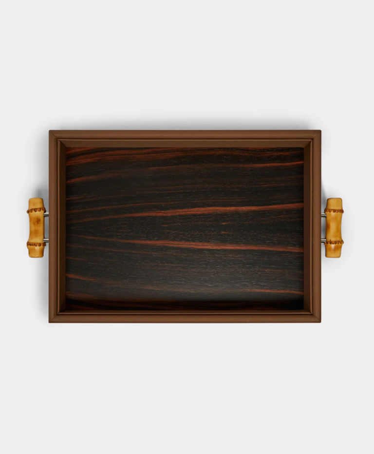Bamboo and Leather Tray