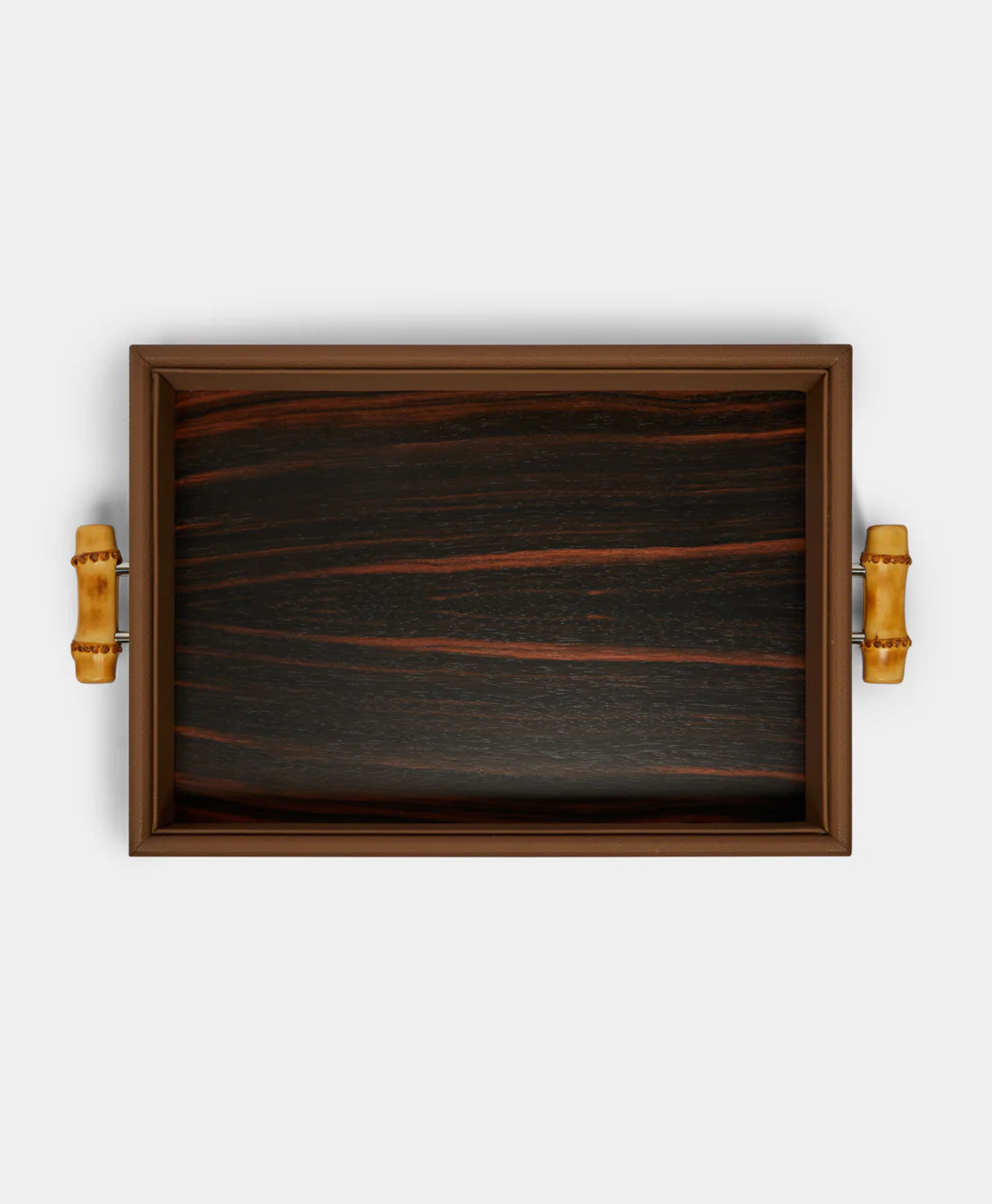 Bamboo and Leather Tray.1