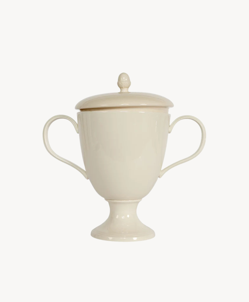 Creamware lidded urn with handles