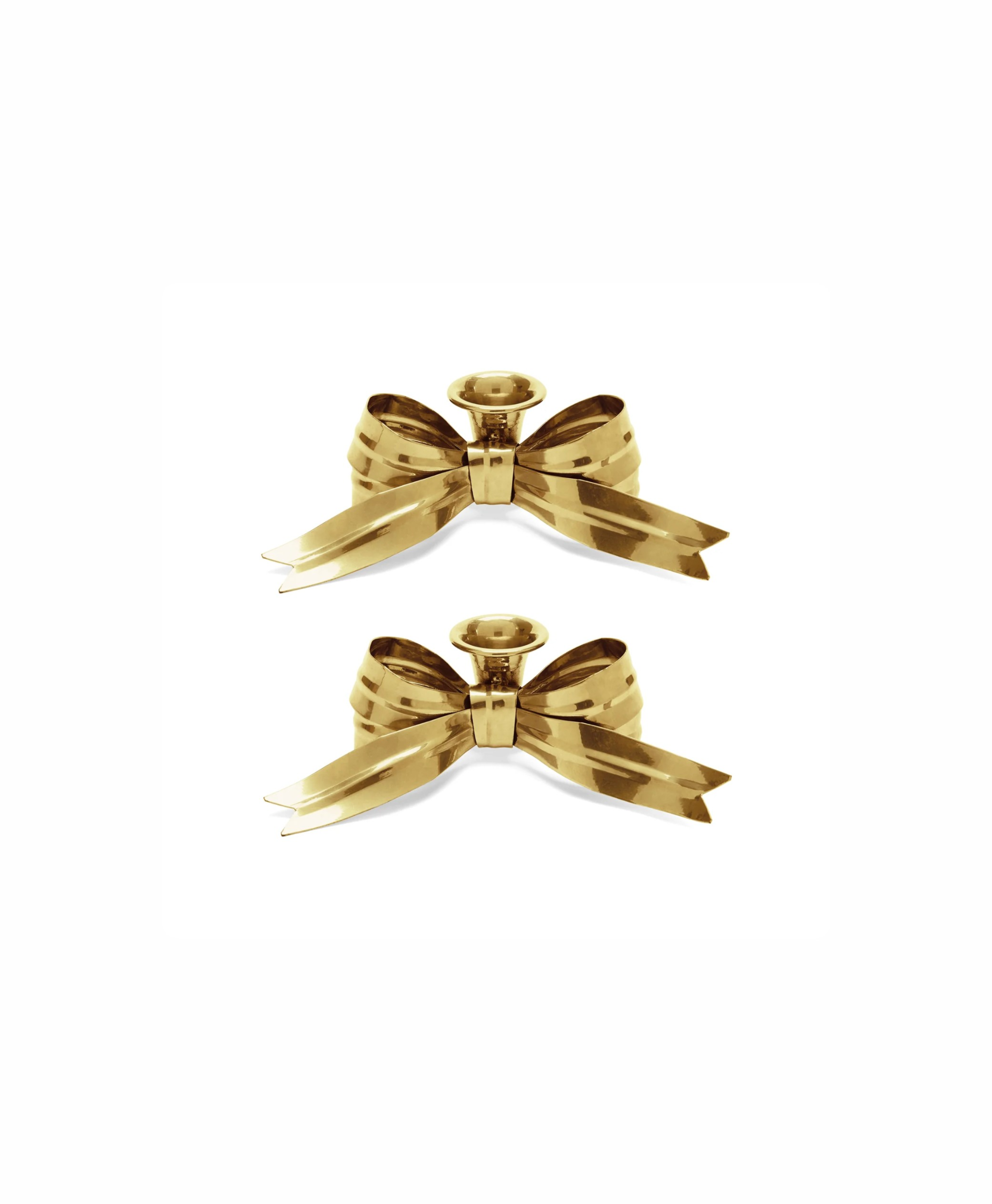 Pair of Bow Candle Holders