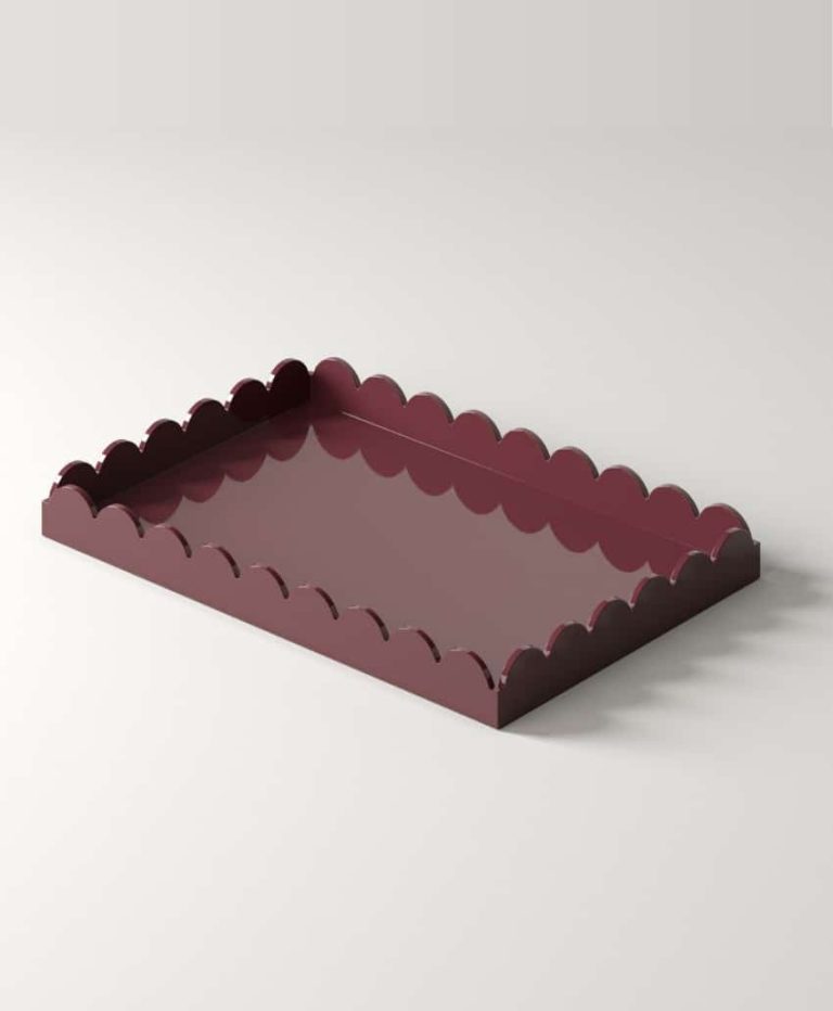 Scalloped Lacquered Tray