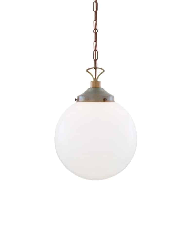 Large Opal Glass Globe Pendant
