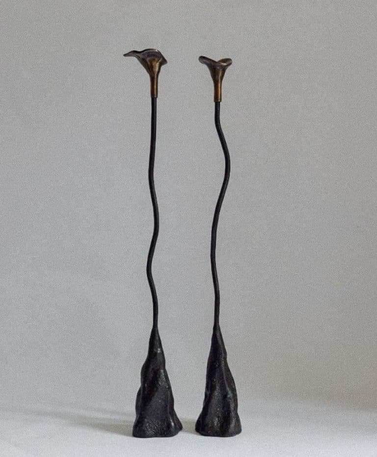 Cala Iron Candle Holder – Pair