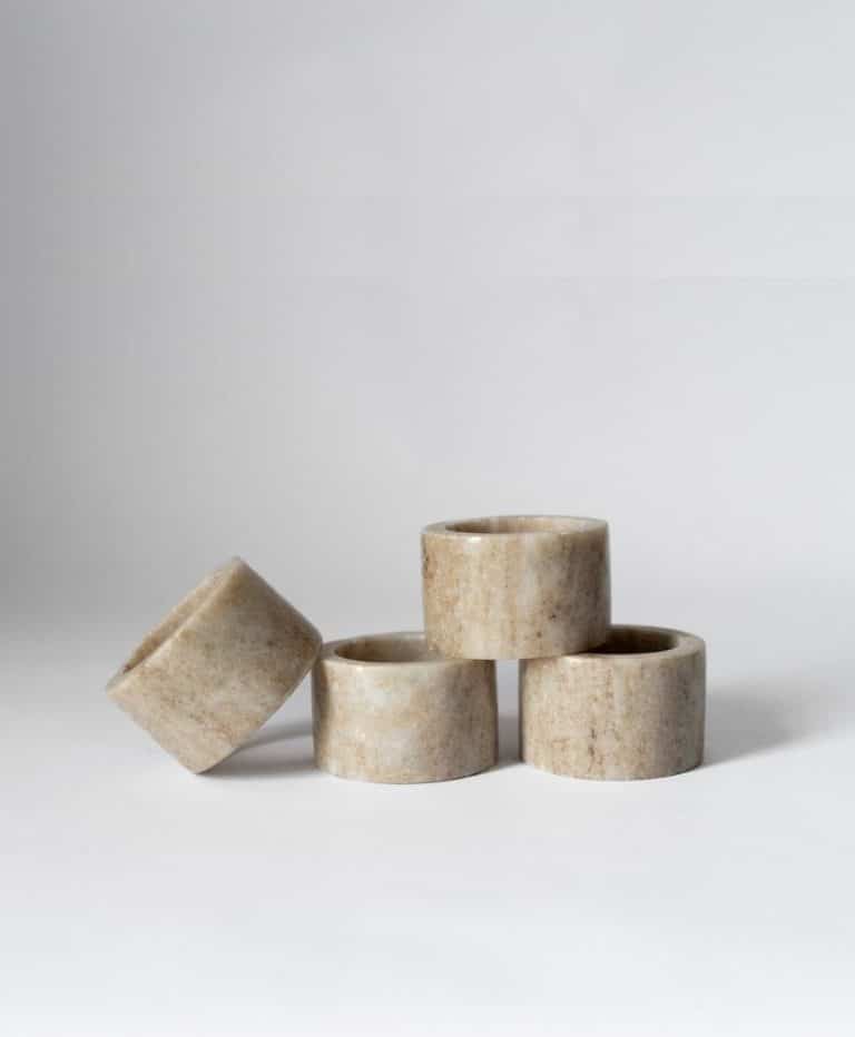 Round Marble Napkin Rings