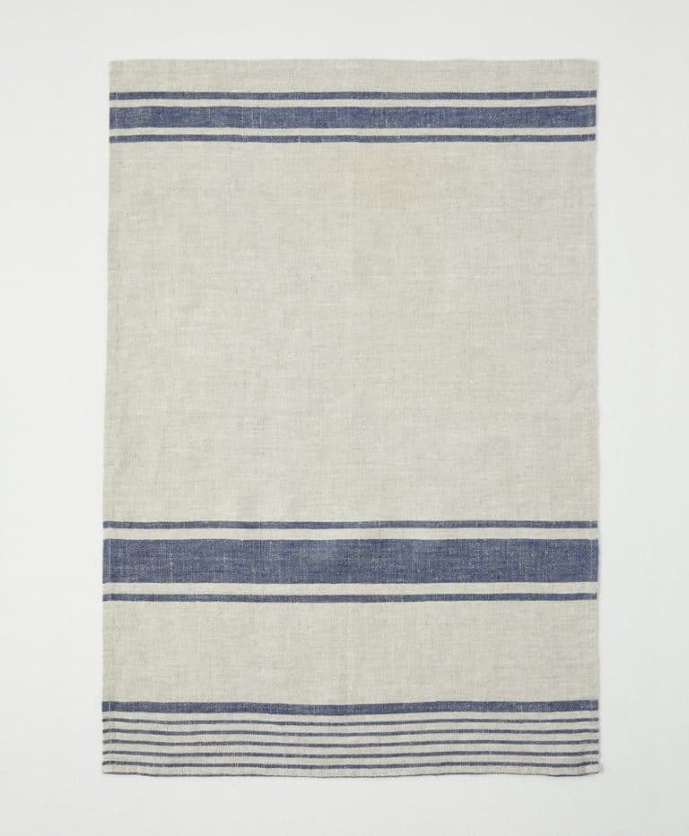 Irregular Stripe Linen Tea Towel