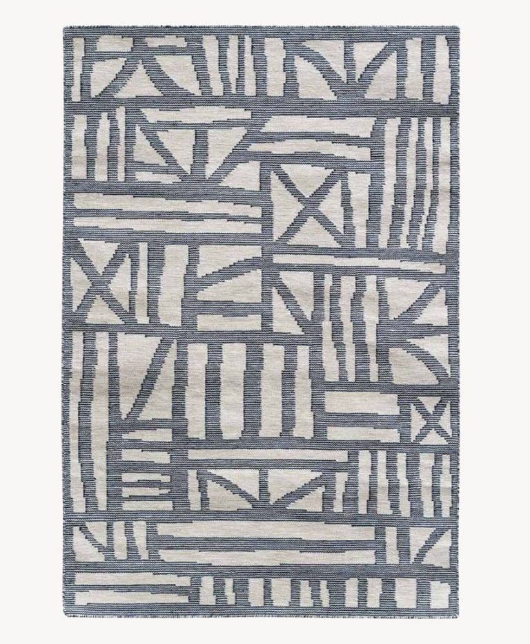 Tudor Flatweave Rug – Indigo Blue
