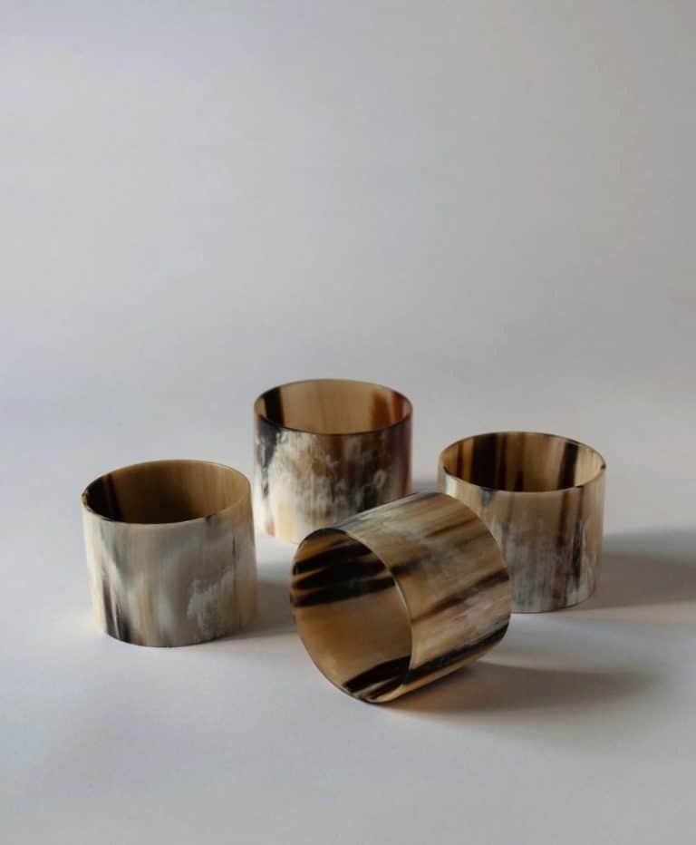 Angela Horn Napkin Ring – Set of 4