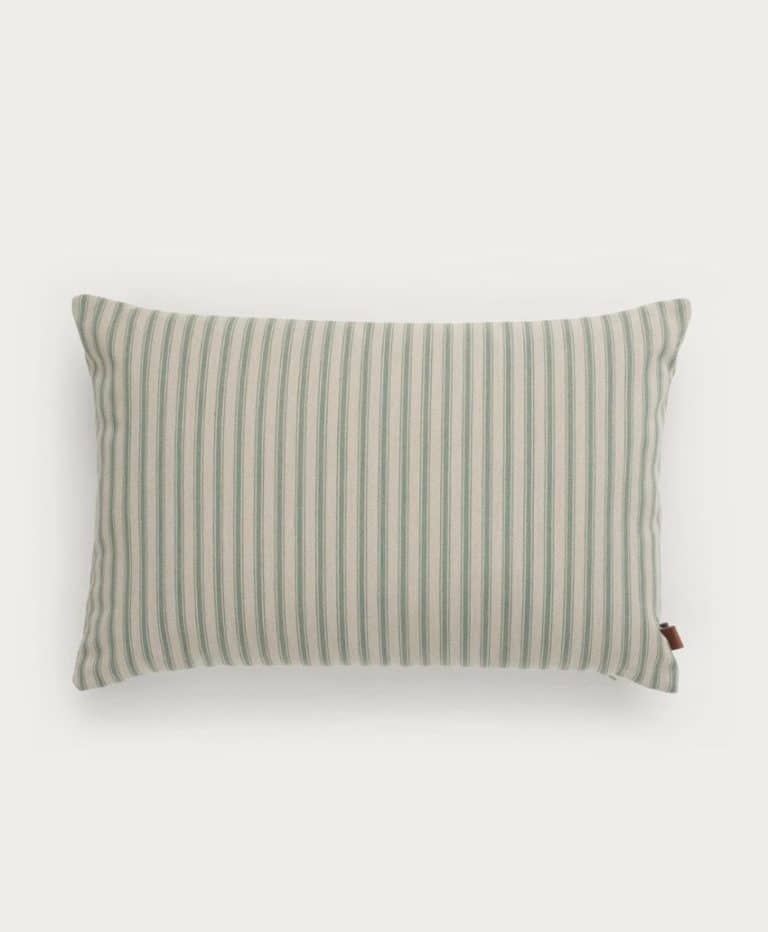 Fine Stripe Outdoor Bolster Scatter Cushion – Green