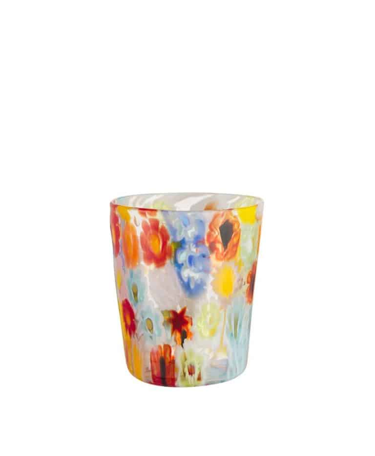 Millefiori Murano Glass Tumbler