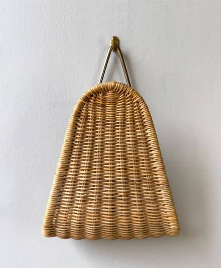 Wicker Magazine Rack-Carl Auböck II-1950s