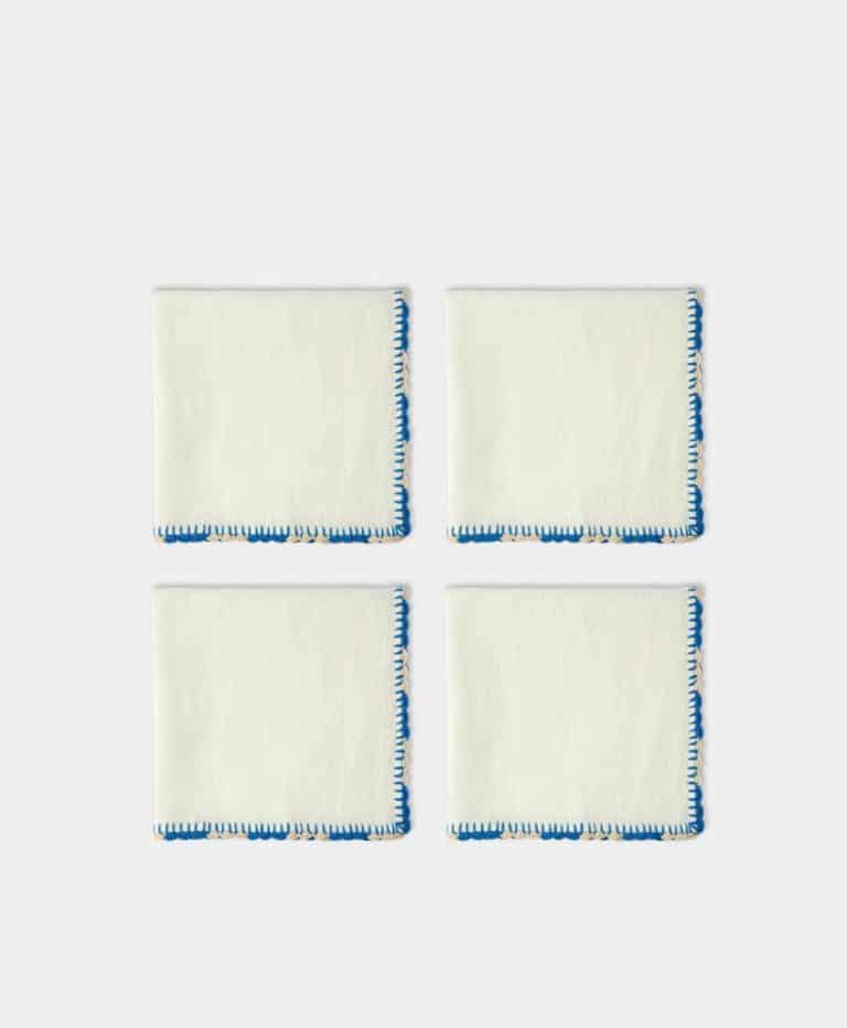 Luxor Hand-Crocheted Linen Napkins (Set of 4)