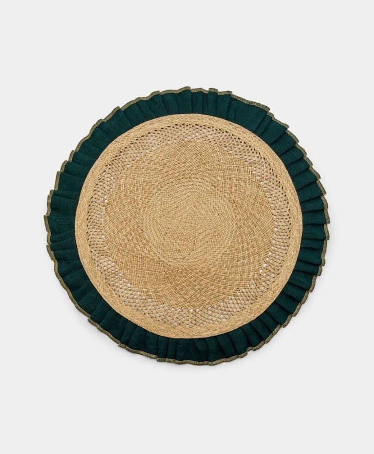 Arandela Handwoven Iraca Palm and Linen Placemats (Set of 4)