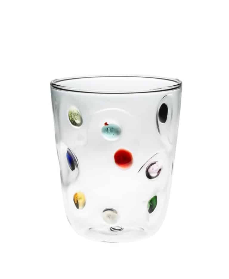 Set of 4 Arlecchino Colored Water Glasses