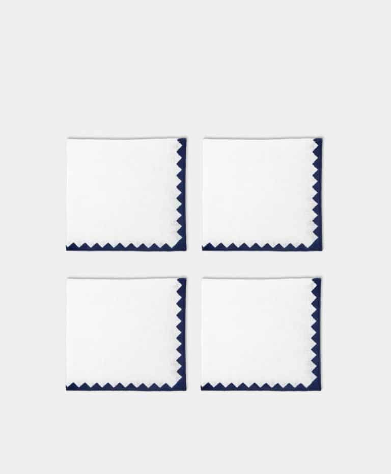 Ziggy Embroidered Linen Napkins (Set of 4)