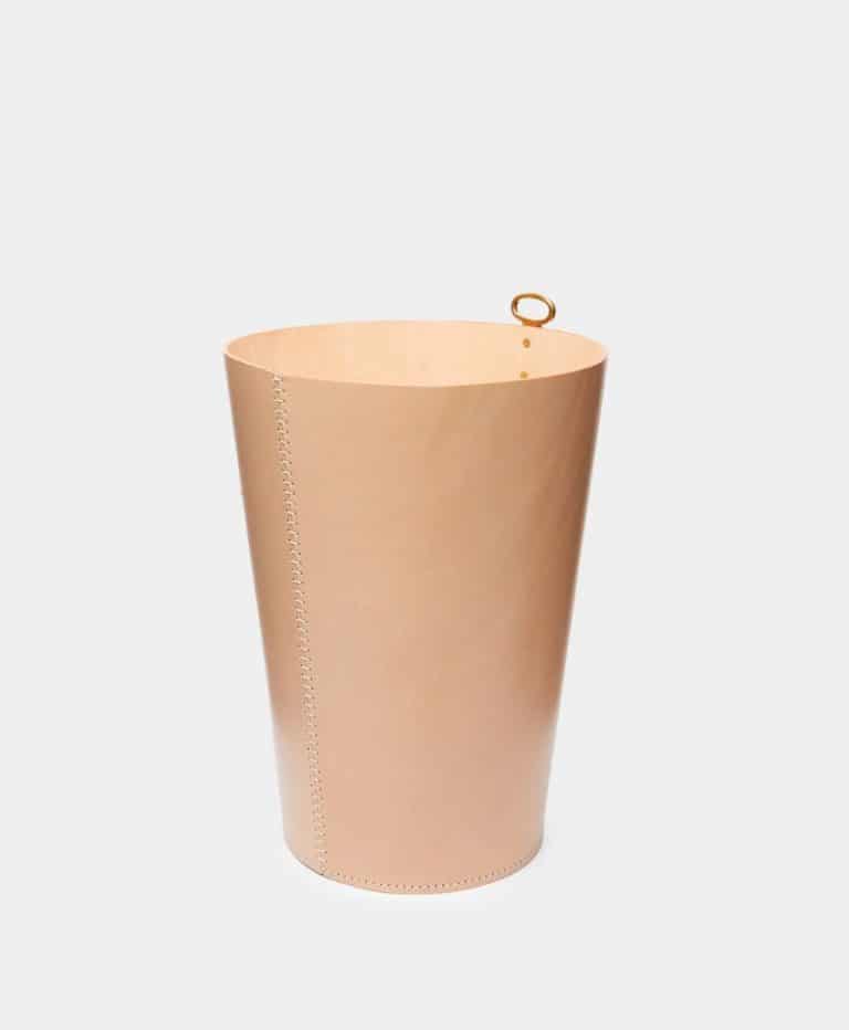 Eyelet Leather Wastepaper Bin