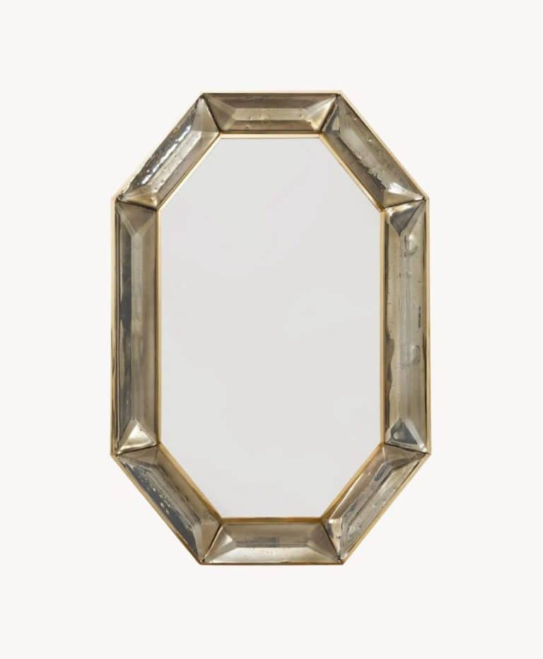 Bespoke Octagon Smoked Murano Glass Mirror
