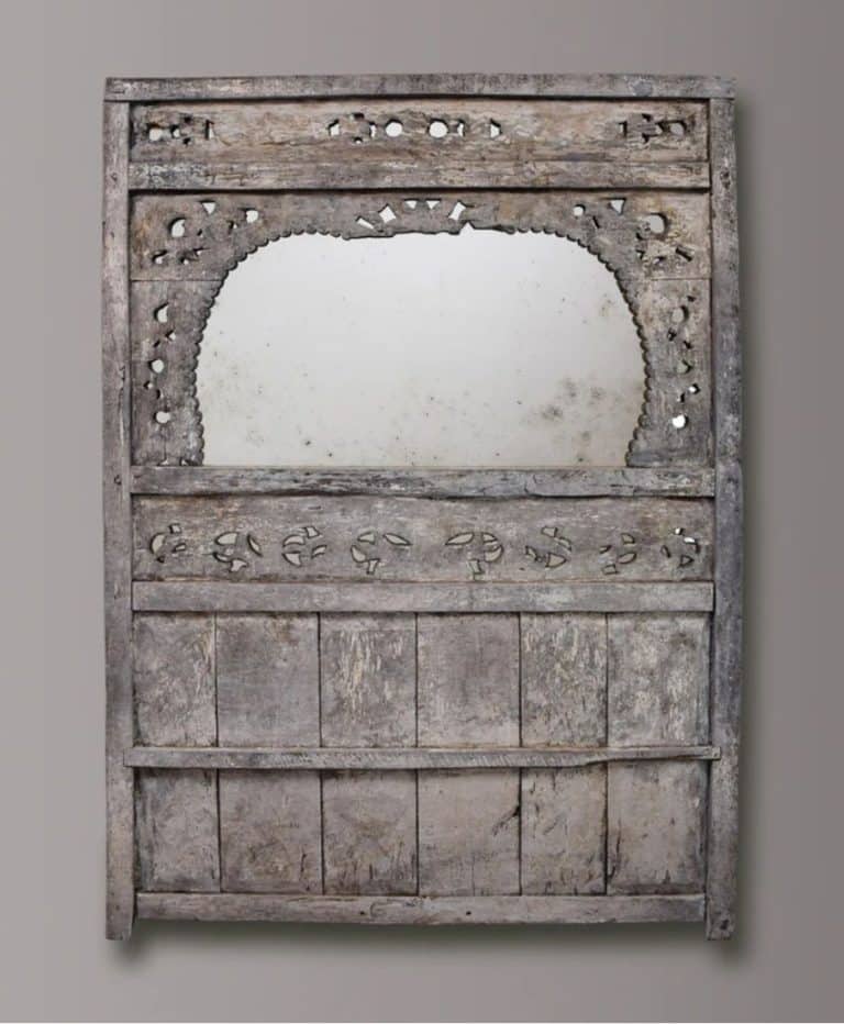 Carved Sri Lankan Panel Mirror