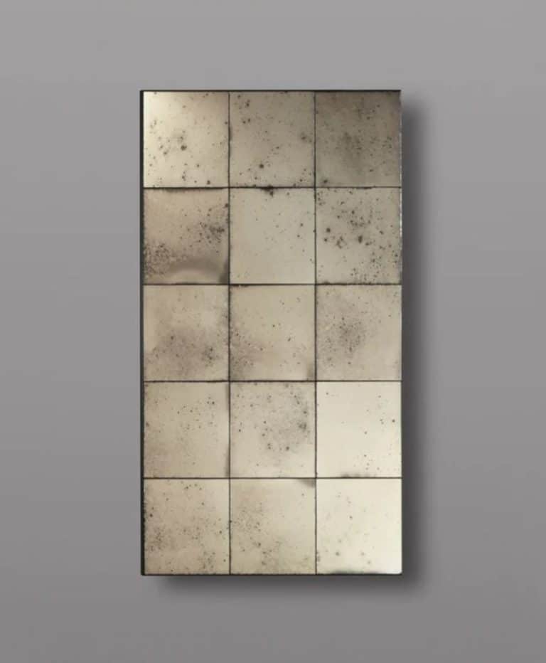 Lola Frameless Antiqued Panelled Mirror