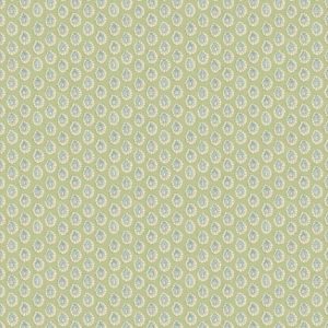 A repeating pattern of small, light blue and white concentric ovals on a pale green background, creating a textured and uniform design.