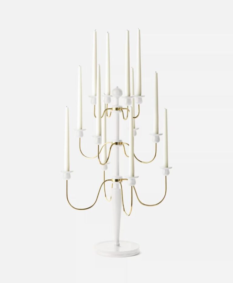 Candelabra 12 arms – White