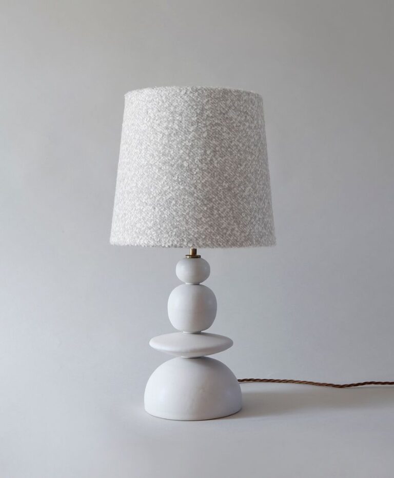 The Peridot Lamps – Matt White, 4 Piece Lamp