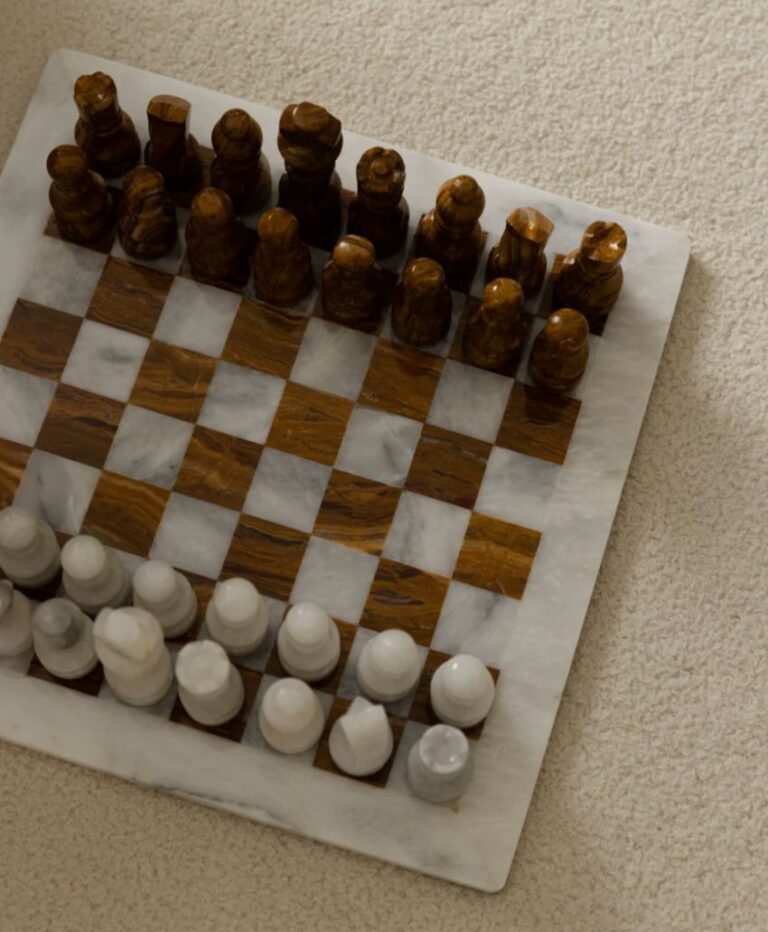 “Cartagena” Marble & Onyx Chess Set