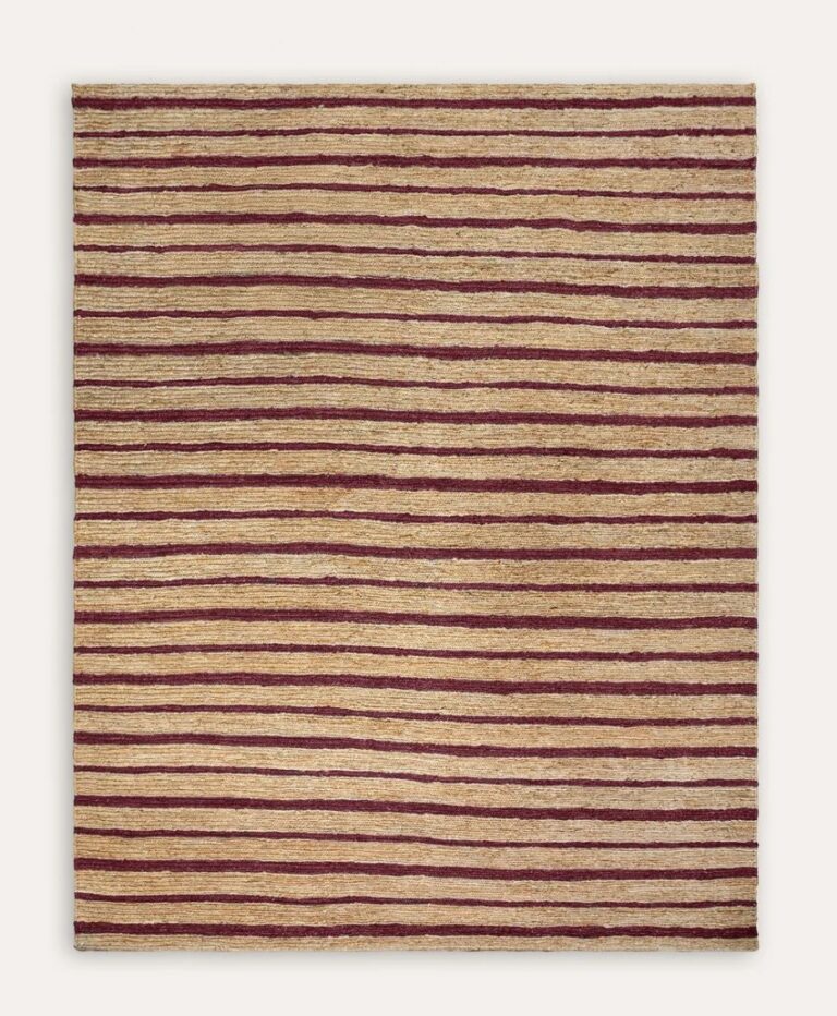 Striped Jute Rug – Red