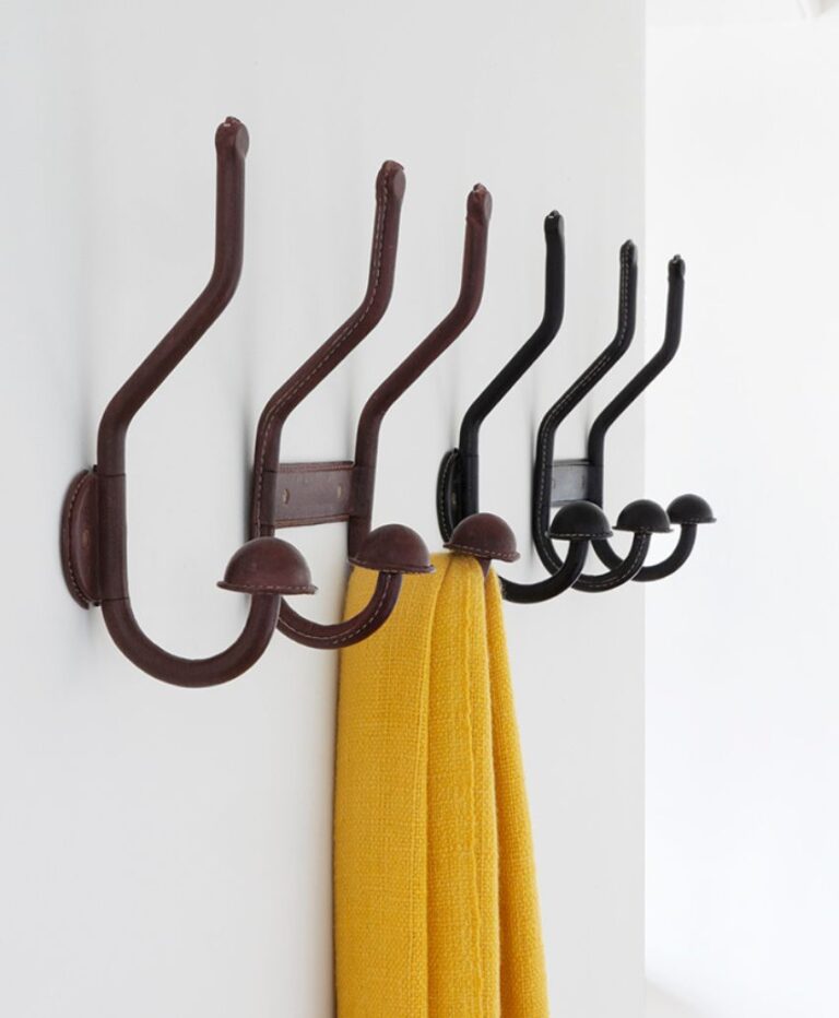 Stitched Leather Double Coat Hook