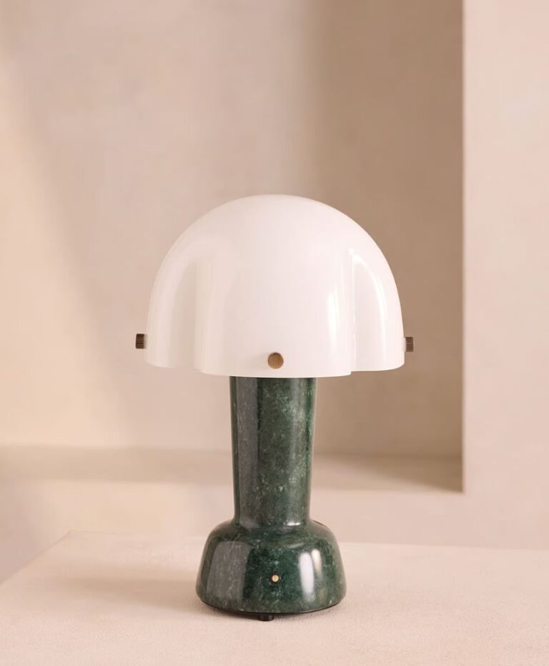 Rio Portable Lamp, Verde Green Marble