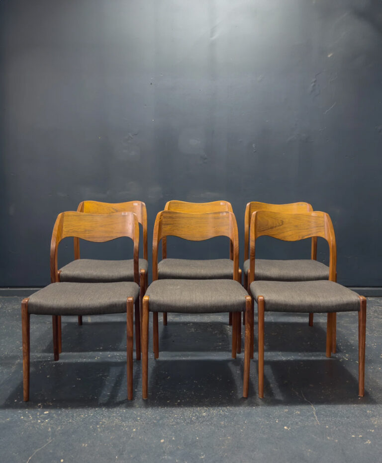 Set of 6 Niels Otto Møller Model 71 Rosewood Dining Chairs