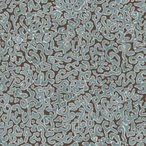 Abstract pattern of irregular, winding, light blue lines forming a maze-like design on a dark gray background, creating an organic and intricate texture.