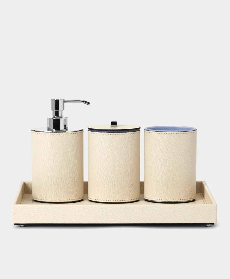 Poseidon Leather Bathroom Set