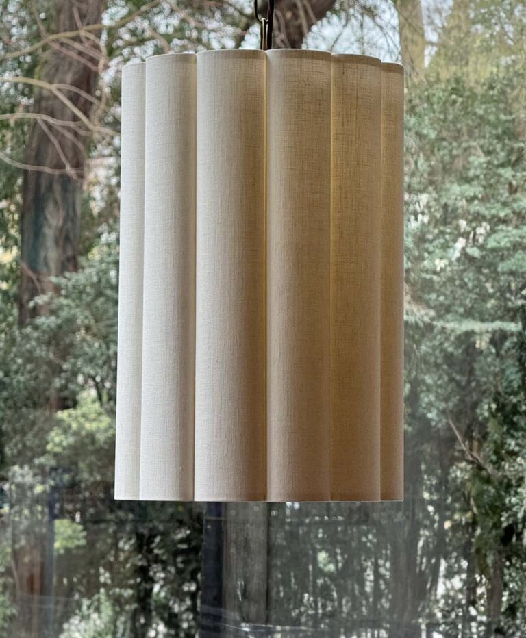 Large Scalloped Pendant Light