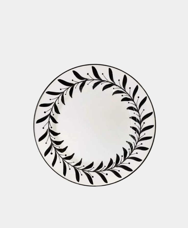 Helecho Side Plate, Jet Black