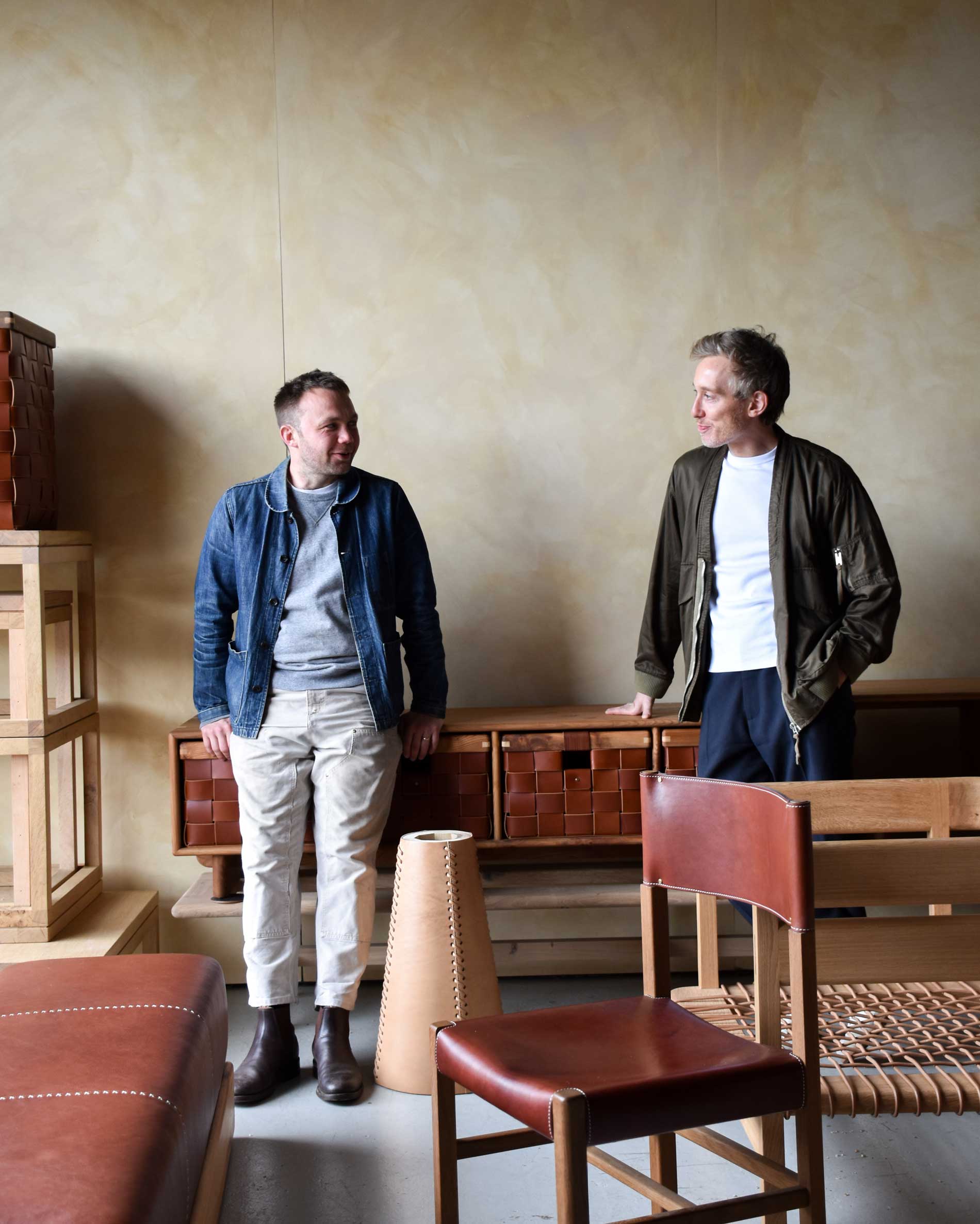 Otis Ingrams of OTZI and Andrew Jonathan Griffiths of A New Day in the Norfolk workshop — Scheme Interior