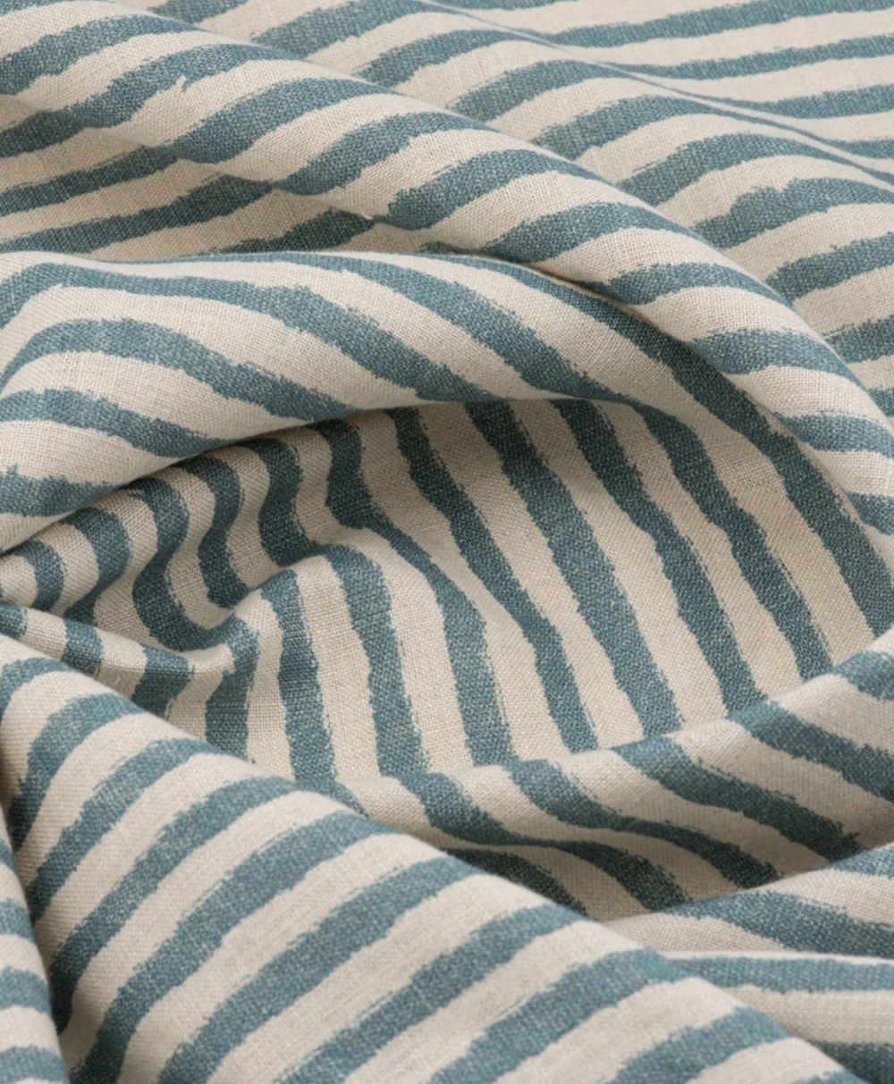 Waverley Stripe Linen / Vintage Blue