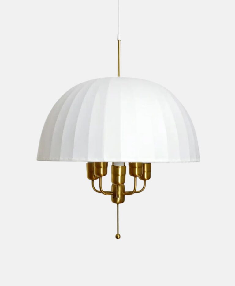 Large 6 armed Hans-Agne Jakobsson Carolin Pendant in Brass 1960s