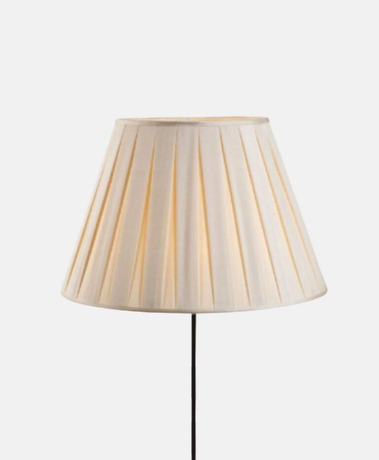 Cream box pleated lampshade