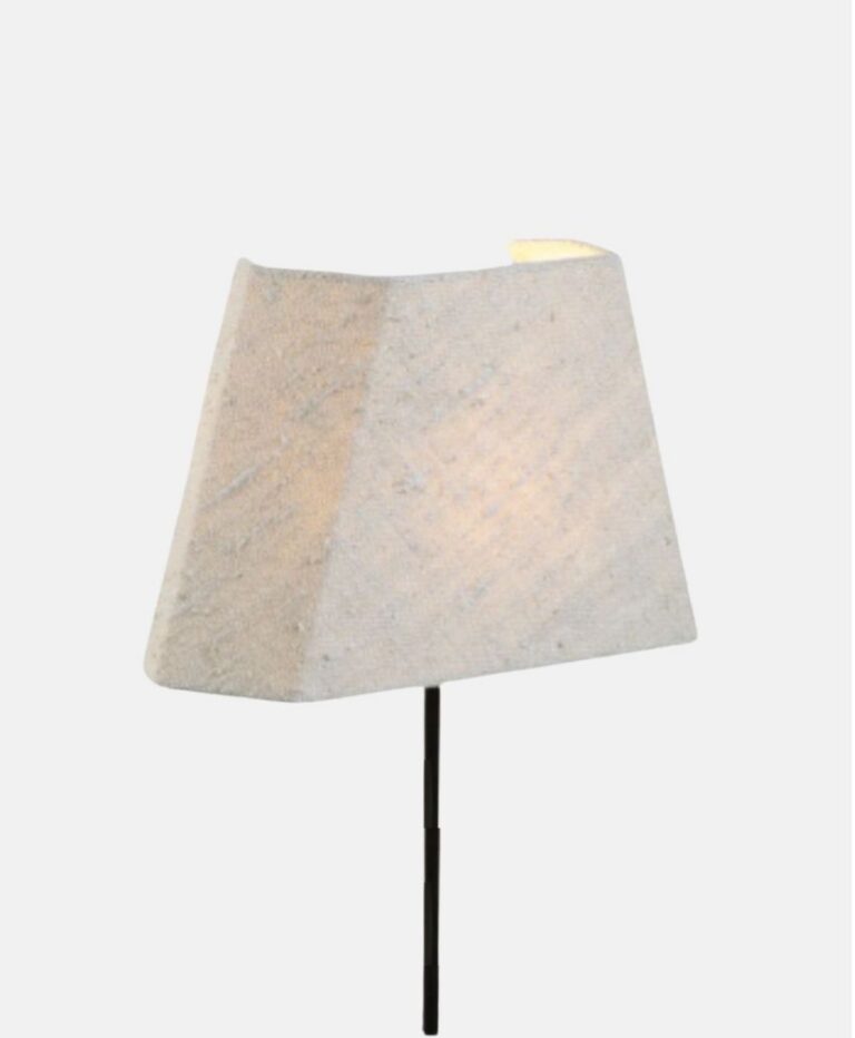 Cream textured linen special half wall light lampshade