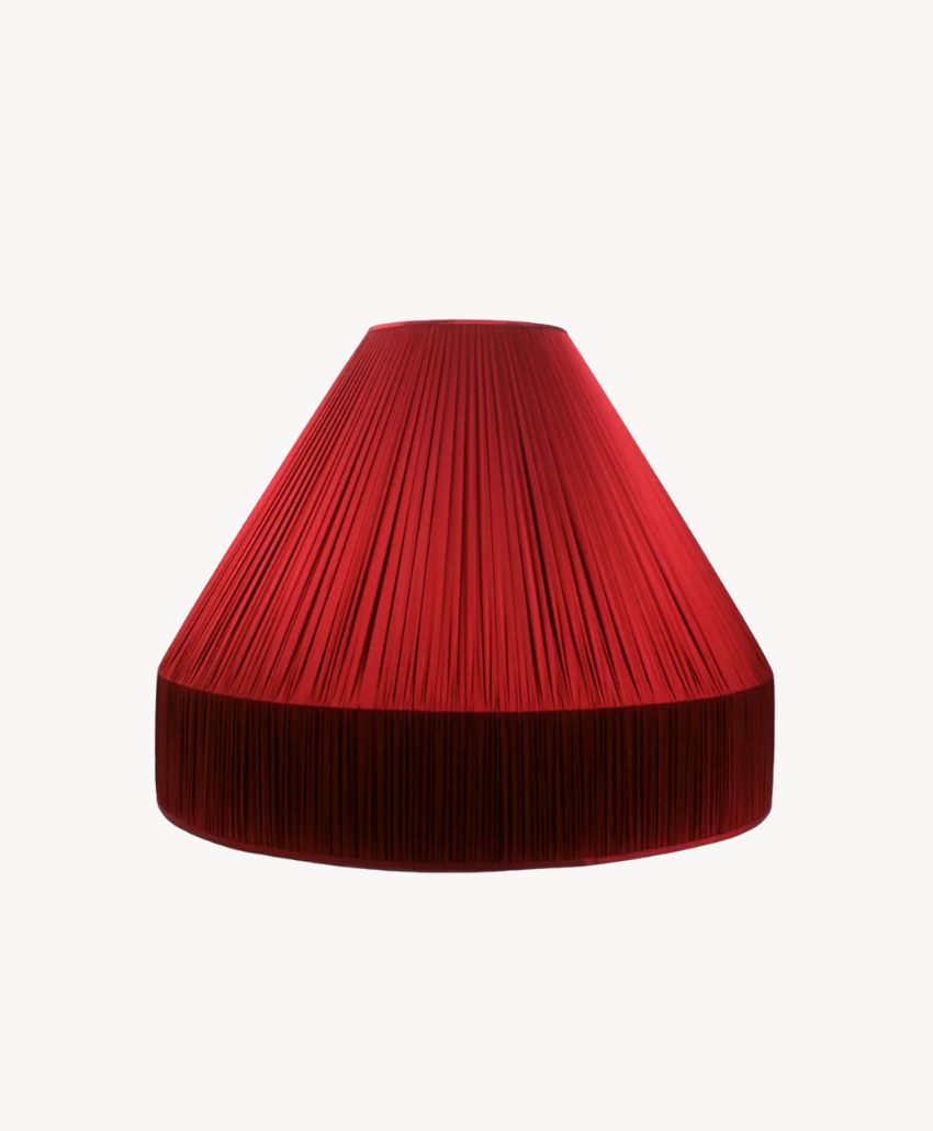 A Shade Above -Large pleat gathered ceiling lampshade with galleryhade