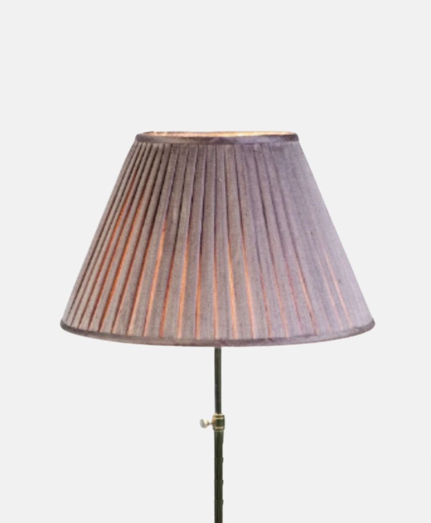 A Shade Above -Lilac knife pleated silk lampshade