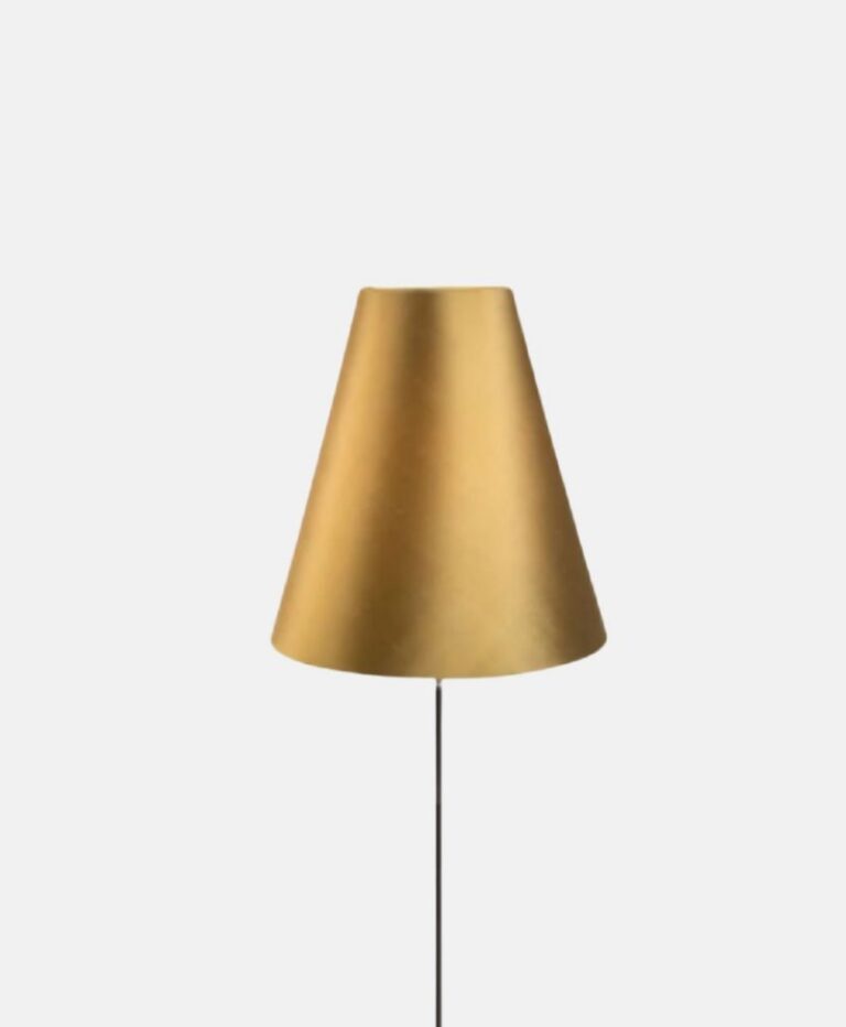 Small gold silk cone lampshade