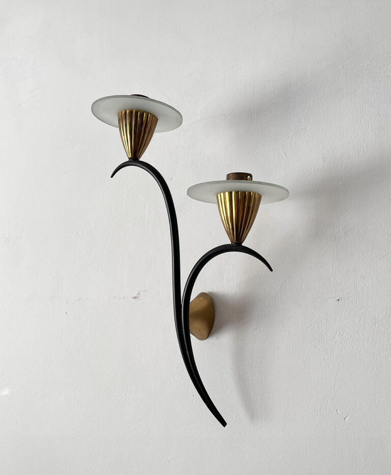 A Pair Of French Mid Century Light Sconces