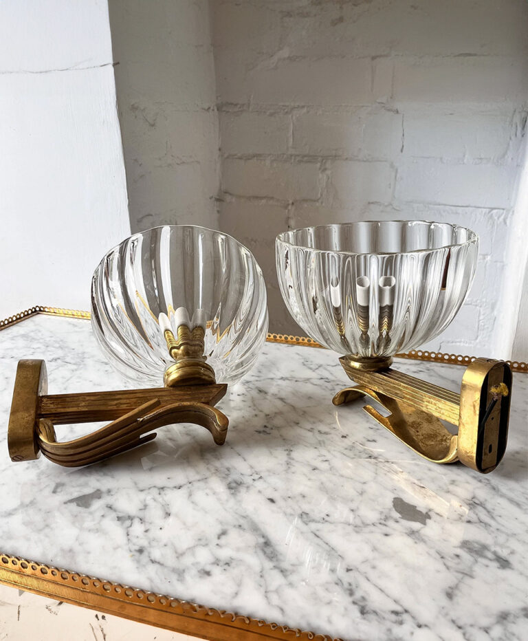 Italian Murano Glass Wall Sconces By Barovier & Toso