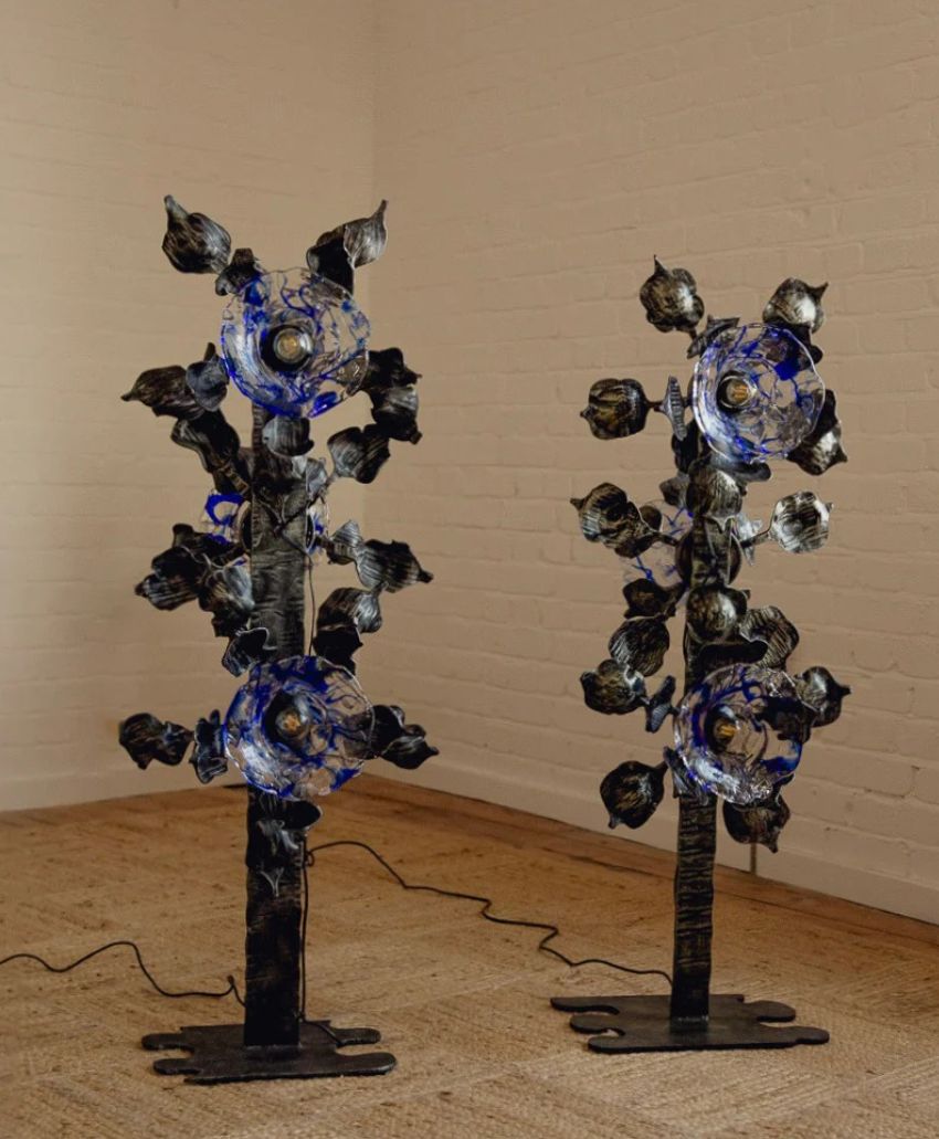 Passé The Store-1970s Italian Brutalist Murano Floor Lamps