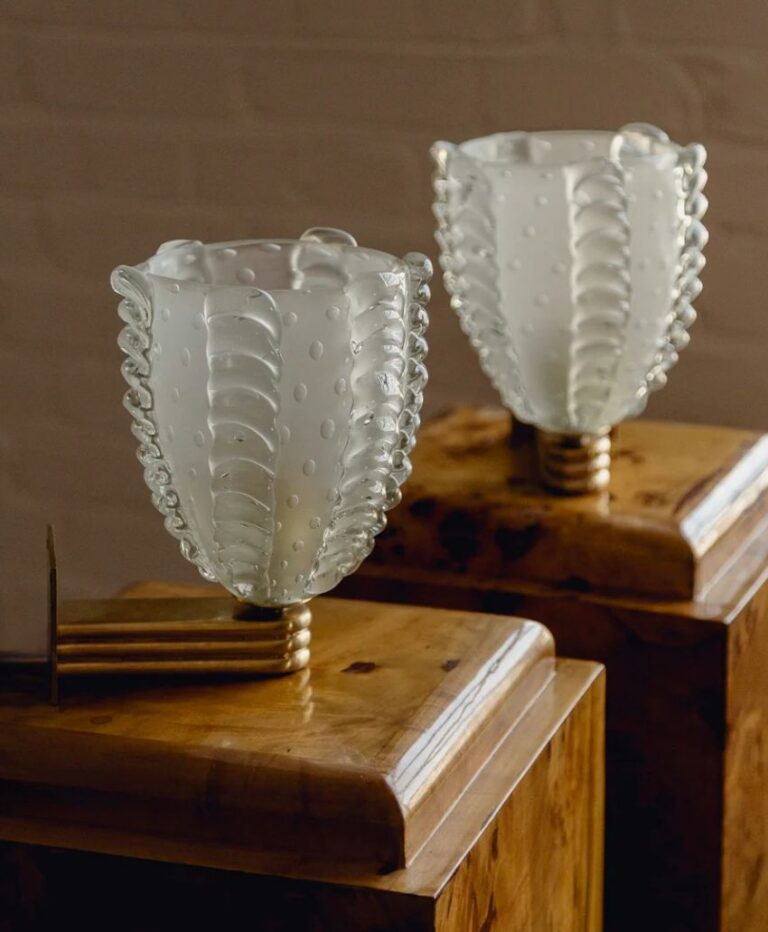 Pair of Barovier & Toso Murano Wall Lights