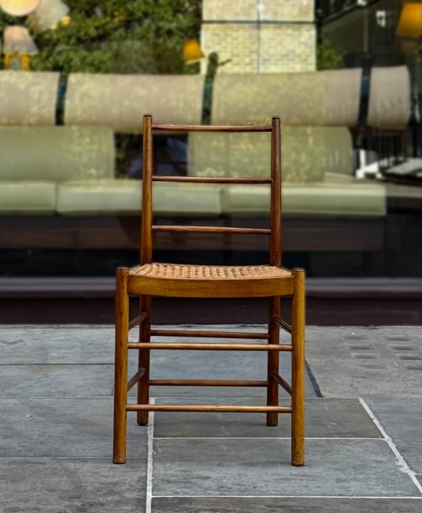 Sigmar-Caned Oak Chair, Denmark 1950s, Swedish antiques, Scheme