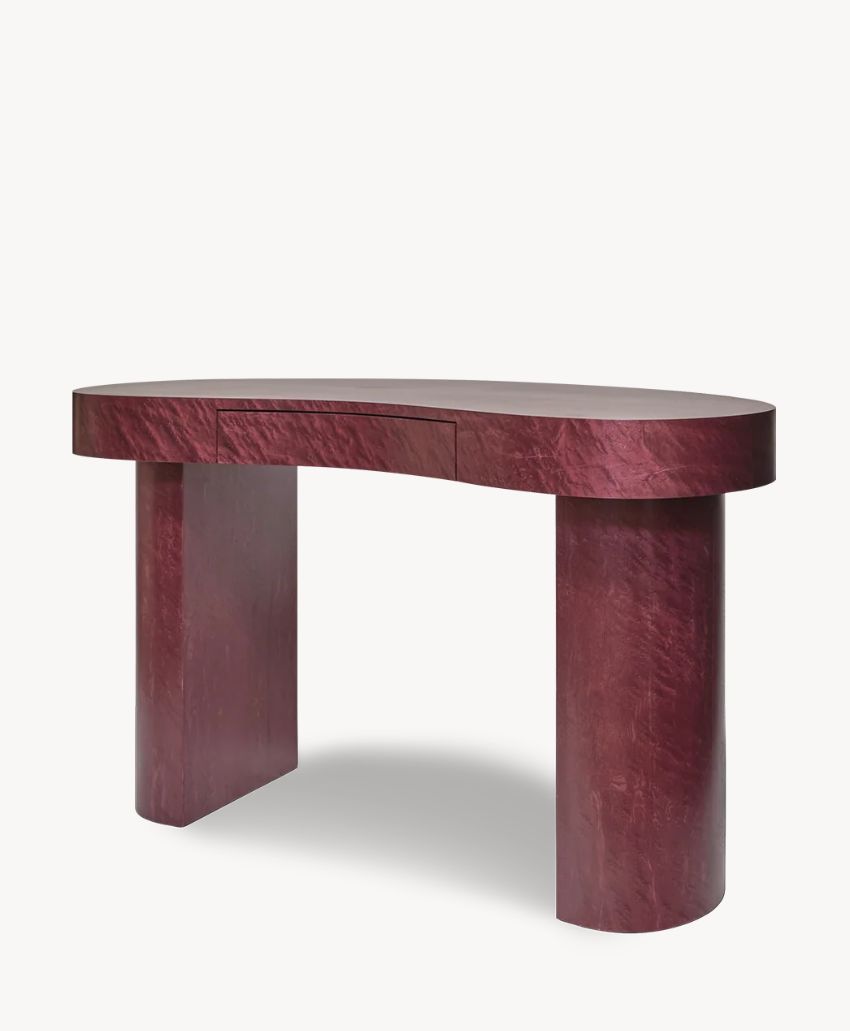 Trove by Studio Duggan-Holden Desk-Birds Eye Maple, Garnet, UK furniture - Scheme