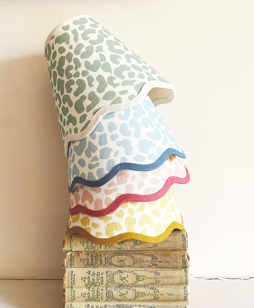 Kate Medlicott Scalloped Candle Clip in Multicolour, UK, Scheme Interior, a decorative candle clip with a scalloped edge and colourful detailing.